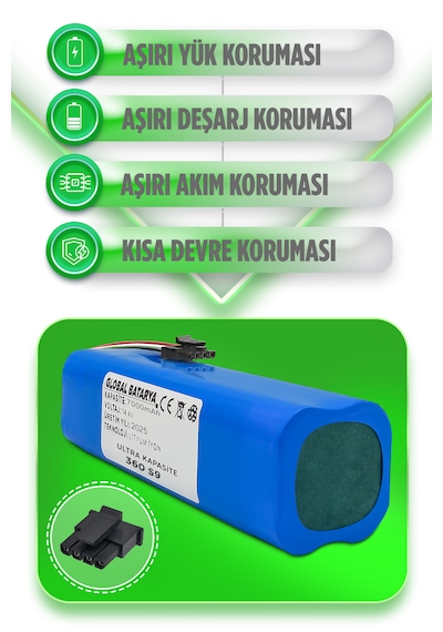 360 S9 Uyumlu Batarya 7000mah Li-ion Pil Ultra Kapasite