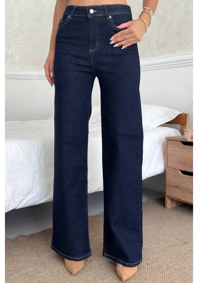 Balenbi Kadın Yüksek Bel Jean Yıkamalı Geniş Paça Palazzo Kot Pantolon 1239 - Premium Seri Lacivert 2328 Balenbi Kadın Yüksek Bel Jean Yıkamalı Geniş Paça Palazzo Kot Pantolon 1239 - Premium Seri Lacivert 2328
