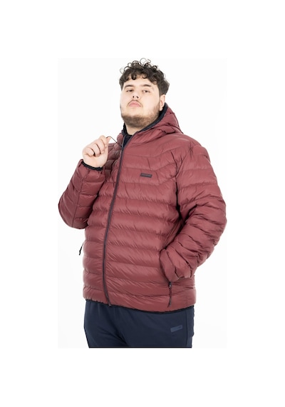 Maraton Sportswear Büyük Beden Erkek Kapşonlu Uzun Kol Basic Bordo Mont 21874-bordo Bordo