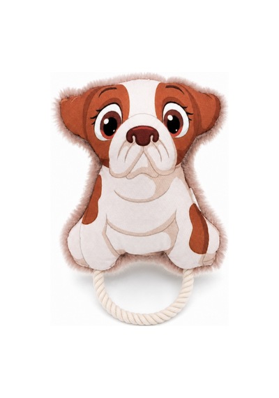 Lupox Dijital Buldog İpli Peluş Oyuncak Kahve