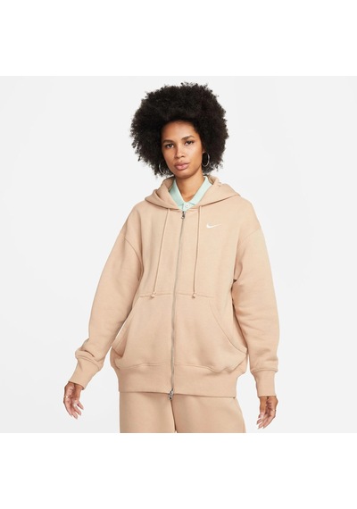 Nike Sportswear Phoenix Fleece Oversized Full-zip Hoodie Kadın Sweatshirt Kahverengi