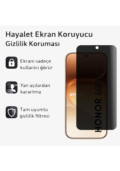 Honor 600 Hayalet Ekran Koruyucu 9h Nano Şeffaf 6.57 İnç