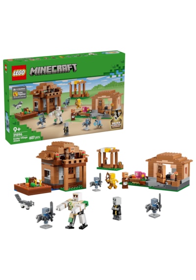 LEGO® Minecraft® Evoker Köy Saldırısı 21596 – 9 Yaş ve Üzeri Çocuklar için 11 Figür İçeren Yaratıcı Oyuncak Yapım Seti (607 Parça)