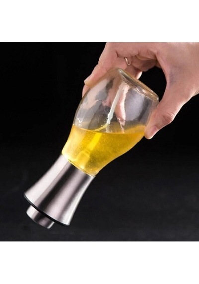 Yağ Sirke Püskürtücü Cam Sprey Yağdanlık Şişe Yağlık Ve Limon Püskürtme Şişesi 200 Ml Gümüş Diğer