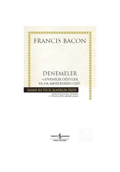 Denemeler Karton Kapak / Francis Bacon