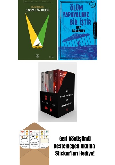Dinozor Öyküleri + Ölüm Yapayalnız Bir İştir + Kara Dörtleme Kutu Set 4 Kitap