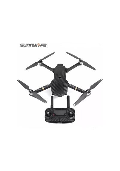 Dji Mavic Pro İçin Siyah Karbon Grafik Su Geçirmez Pvc Cilt Çıkartma Full Set