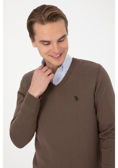 U.S. Polo Assn. U.s. Polo Assn. Erkek Vizon Kazak /triko 50313662-vr052