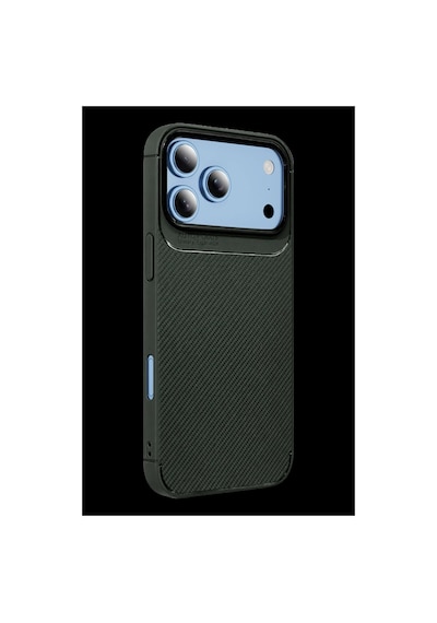 Newface Apple iPhone Uyumlu 18 Pro Max Auto Focus Karbon Kapak - Yeşil Düz Renkli