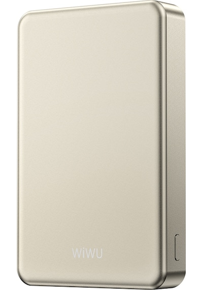 Wiwu P15-1 Led Işık Göstergeli Ultra İnce Pd 20w Kablosuz Powerbank 10000mah 15w Titanyum-gold
