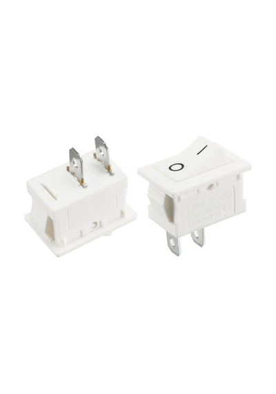 Ic-120B Mini Işıksız Anahtar 2 Bacaklı Beyaz Kasa 1 Adet