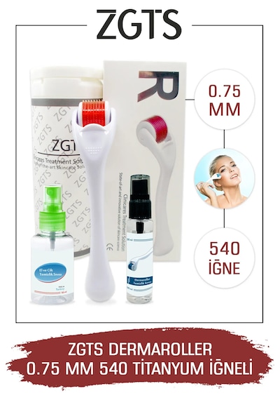 Zgts Dermaroller 0.75 Mm Titanyum 540 Iğneli Derma Roller