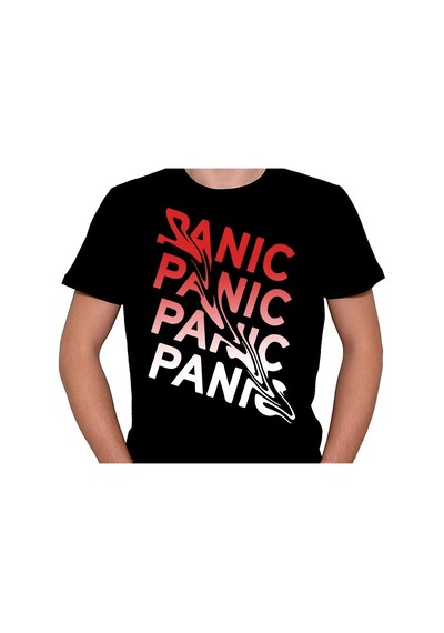 Panic Don't Panic Panik Yok Tişört Unisex T-shirt 001