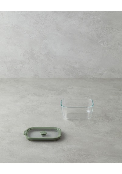 English Home Simone Borosilikat Saklama Kabı 450 Ml Yeşil Yeşil