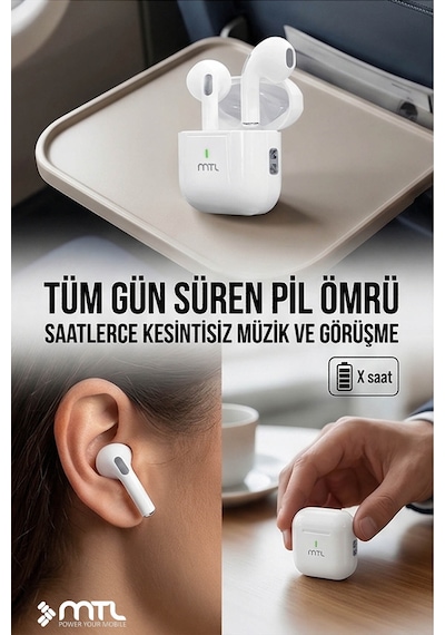 Bluetooth Kablosuz Silikonsuz Kulaklık Ios Ve Android Uyumlu