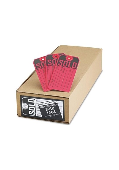 Avery 15161 Satılan Etiketler, Kağıt, 4 3/4 X 2 3/8, Kırmızı/siya Diğer