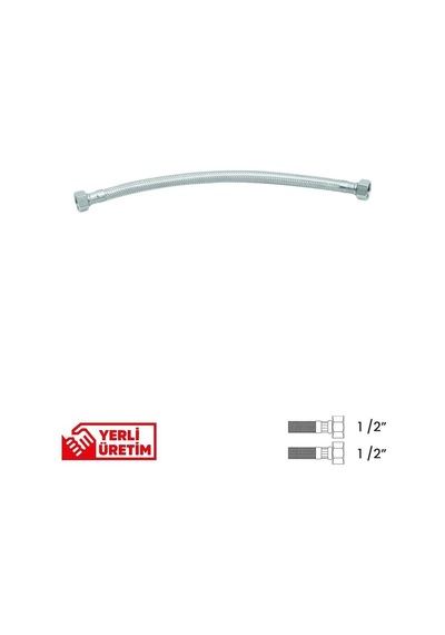 Bağlantı Hortumu 1/2'1/2 70 Cm