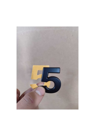 Yapışkanlı Kapı Numarası Kapı No Siyah Küçük Boy 50 Mm 5cm Siyah Renk Numaralar 1 Adet 5 5