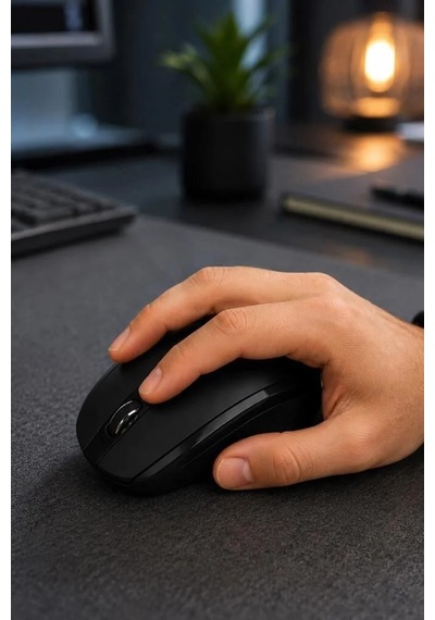 Delux Serisi Hızlı Taşınabilir Aksesuar Mouse Optik Kablosuz Fare Tm08 Siyah