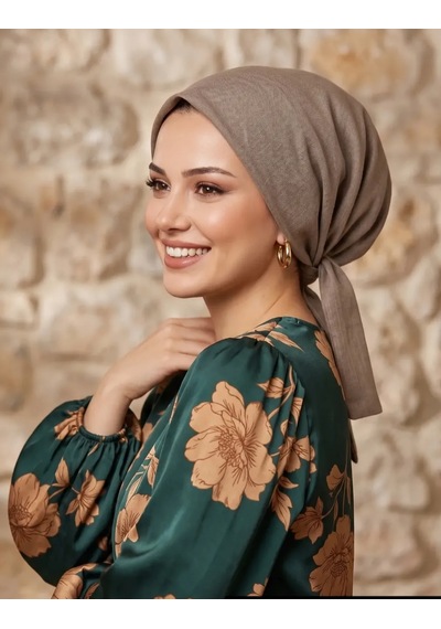Raşelkori Tesettür Eşarpbone Vizon