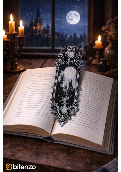 Baykuş Ve Şato Temalı Kitap Ayracı