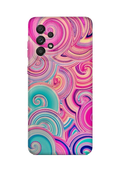 Samsung Galaxy A23 Uyumlu Baskılı Şeffaf Telefon Kılıfı Koleksiyon: Colorwave Flux 8