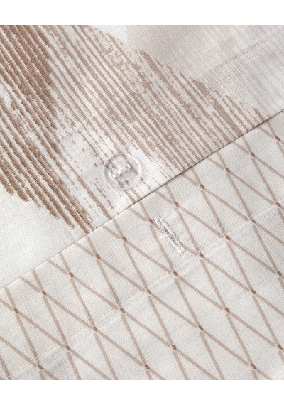 Modern Argyle Pamuklu Ranforce Tek Kişilik Nevresim Takımı 160x220 Cm Bej Bej