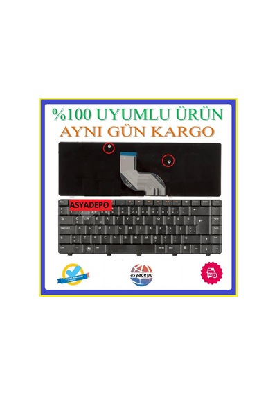 Asya.Depo Dell Uyumlu Inspiron 13R-N3010 Klavye Siyah Tr