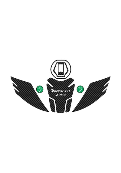 Bajaj Dominar 250 2020-2023 Uyumlu Tank Pad Seti Çok Renkli 48539218