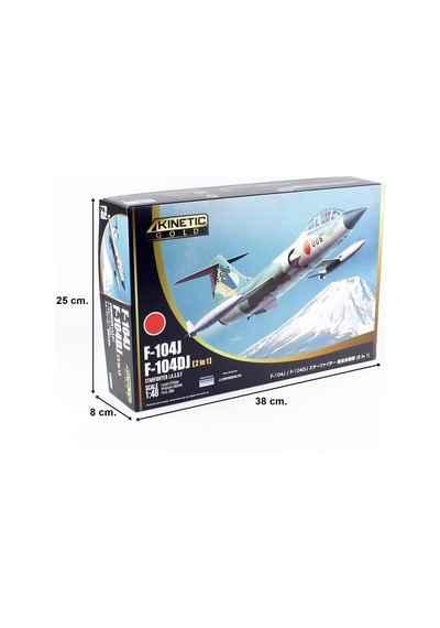 Kinetic K48092 1/48 Ölçek, F-104j, F104dj Starfighter J.a.s.d.f. 2 İn 1 Savaş Uçağı, Plastik Model Kiti-56350
