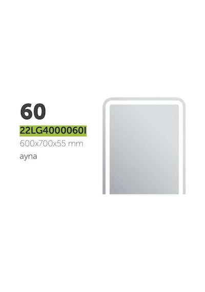 Isvea - Eleganza 60 Cm Ledli Ayna Outlet - 22lg4000060ı- 6438248
