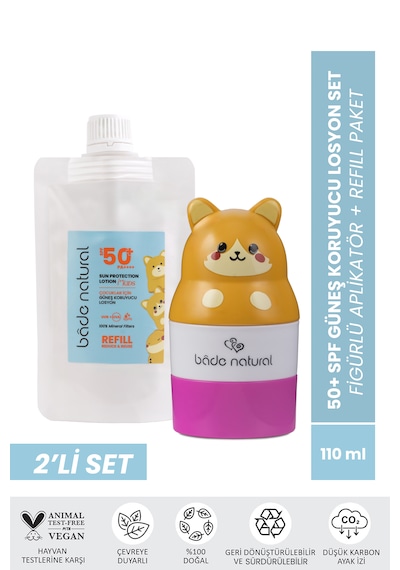 Bade Natural Çocuk Güneş Koruyucu Losyon Refill+kedi Aplikatör