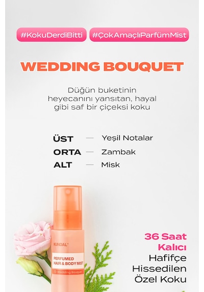 Kundal Perfumed Hair & Body Mist Wedding Bouquet