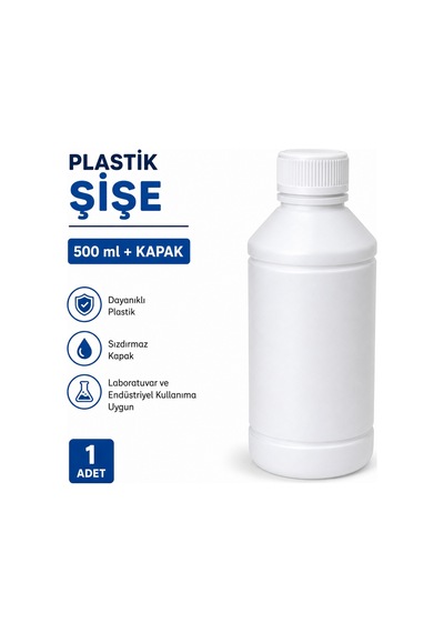 Plastik Şişe 500 ML + Kapak 1 Adet