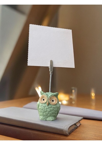 Baykuş Temalı Yeşil Kawaii Fotoğraf Not Tutucu Yeşil
