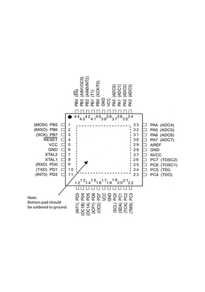 Atmega32a-au Smd 8-bit 16mhz Tqfp-44
