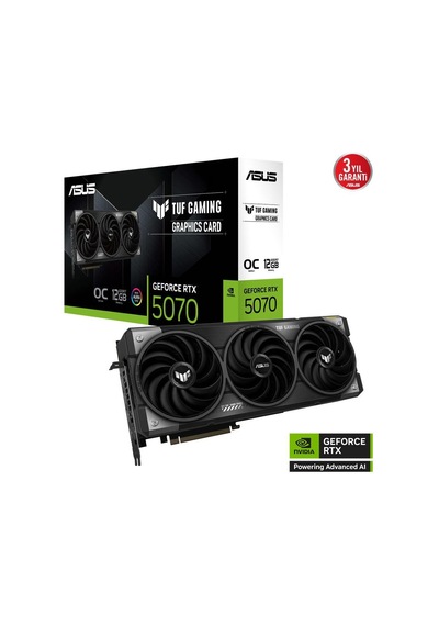 Asus Tuf-rtx5070-o12g-gamıng, 12gb, 192bit, Gddr7, 2xhdmı, 3xdp Gamıng Ekran Kartı