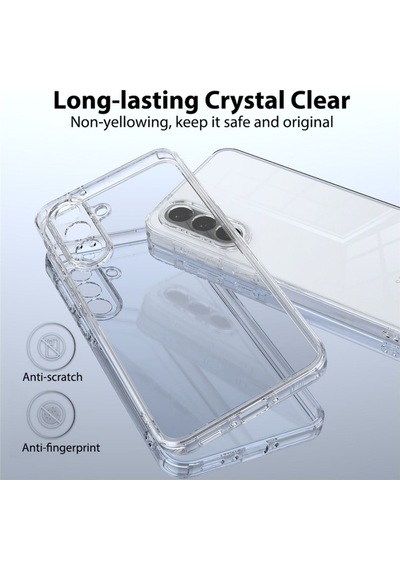 Samsung Galaxy S24 FE Uyumlu Silikon Kılıf - Pastel Renk Tonu Kamera Korumalı Kapak - Şeffaf