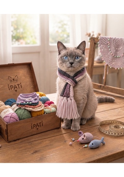 El Emeği Kedi Tasması Açık Lila