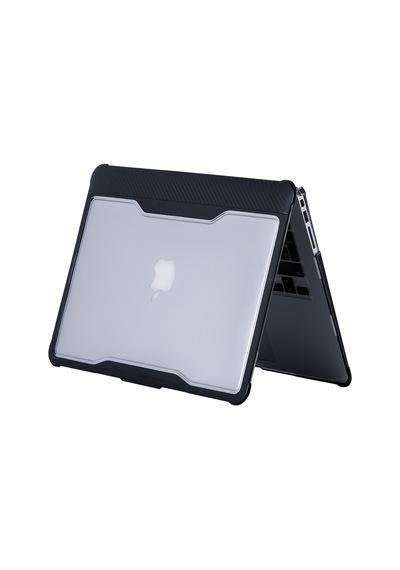 Apple Uyumlu MacBook Air Kılıf Darbe Emici Outdoorhf Touchıd'li A1932 İle 2018/2019 Siyah