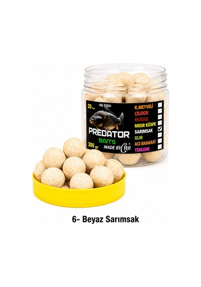 Predator Baits Kancalık Boili 300 Gr 20 Mm 6-beyaz Sarımsak