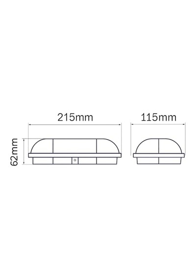 Aydos 15w Ip65 Oval Beyaz Led Tavan Ve Duvar Lambası / 6500k Beyaz Işık / Su Ve Toz Geçirmez Banyo Bahçe Balkon Ayd Çok Renkli