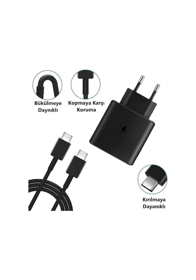 65w Hızlı Şarj Edebilen Type C Uçlu Şarj Aleti Bx40