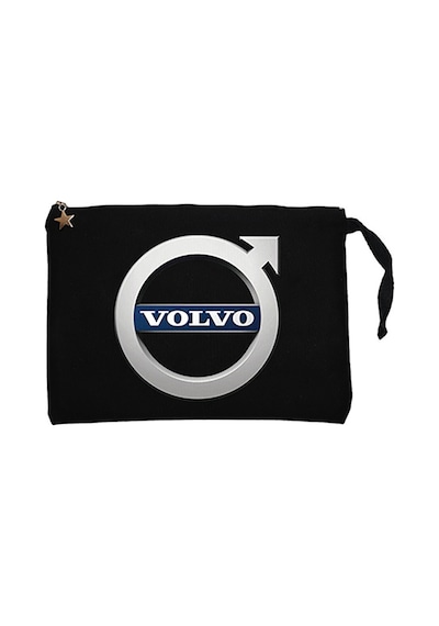 Volvo Logo 2 Siyah Clutch Astarlı Cüzdan / El Çantası Siyah