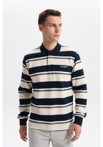 AR-MA Arma Erkek Ribanalı Regular Fit Çizgili Polo Yaka Sweatshirt %95 Pamuk %5 Elastane Ringel Pike K30554953002 Lacivert AR-MA Arma Erkek Ribanalı Regular Fit Çizgili Polo Yaka Sweatshirt %95 Pamuk %5 Elastane Ringel Pike K30554953002 Lacivert