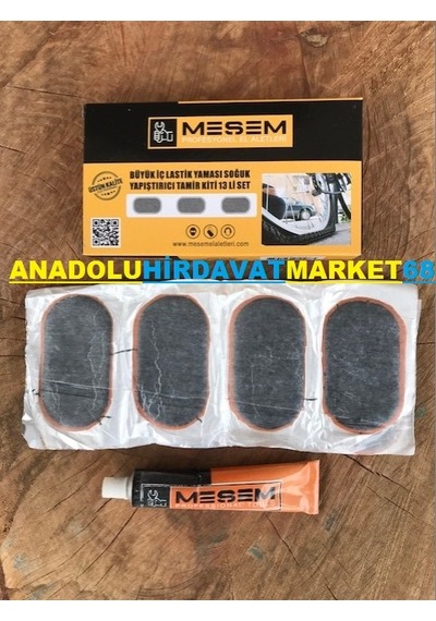Meşem Lastik Tamir Seti Lastik Yapıştırıcı Set 13 Adet