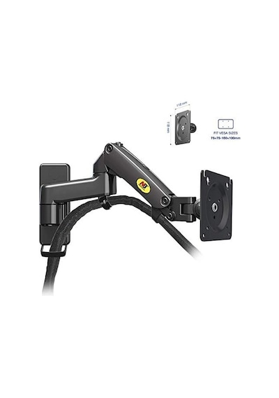 Bayou Nb F150 Ergoflex 17-35" Duvara Montaj Monitör Tutucu Kol Amortisörlü Monitör Standı