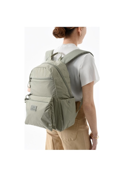 Baginn Unisex Sırt Çantası Paraşüt Kumaş Hafif Çok Cepli Yağmur İtici Kumaş 40 28 Cm 571 Collection Bej