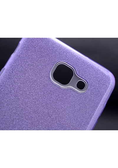 Galaxy Uyumlu J7 Max Kılıf Shining Simli Silikon Kılıf Mor
