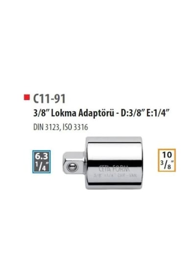 Ceta Form Lokma Adaptörü 3/8''fx1/4'' C11-91 Parça Sayısı 1 Ölçü 3/8 Fx 1/4 M
